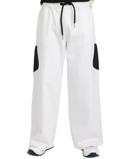 Boys Wide Leg Contrast Utility Pants