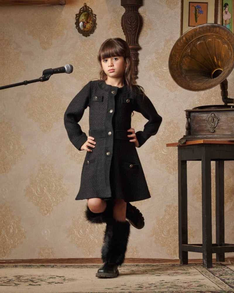 winter elegants dress Classic Wool Girls – Warm & Elegant – LOCAFY FORMAL-WEDDING Women's Black Cap Sleeve Imported * Washing Instructions Color:Amber Bloom