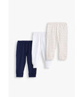 Junior Baby Pants Pack of 3 - Navy, White & Dot