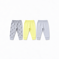 Junior Baby Pants Pack of 3 - Grey, Robot & Yellow