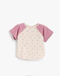 Dainty Print Raglan Sleeve Baby Bib