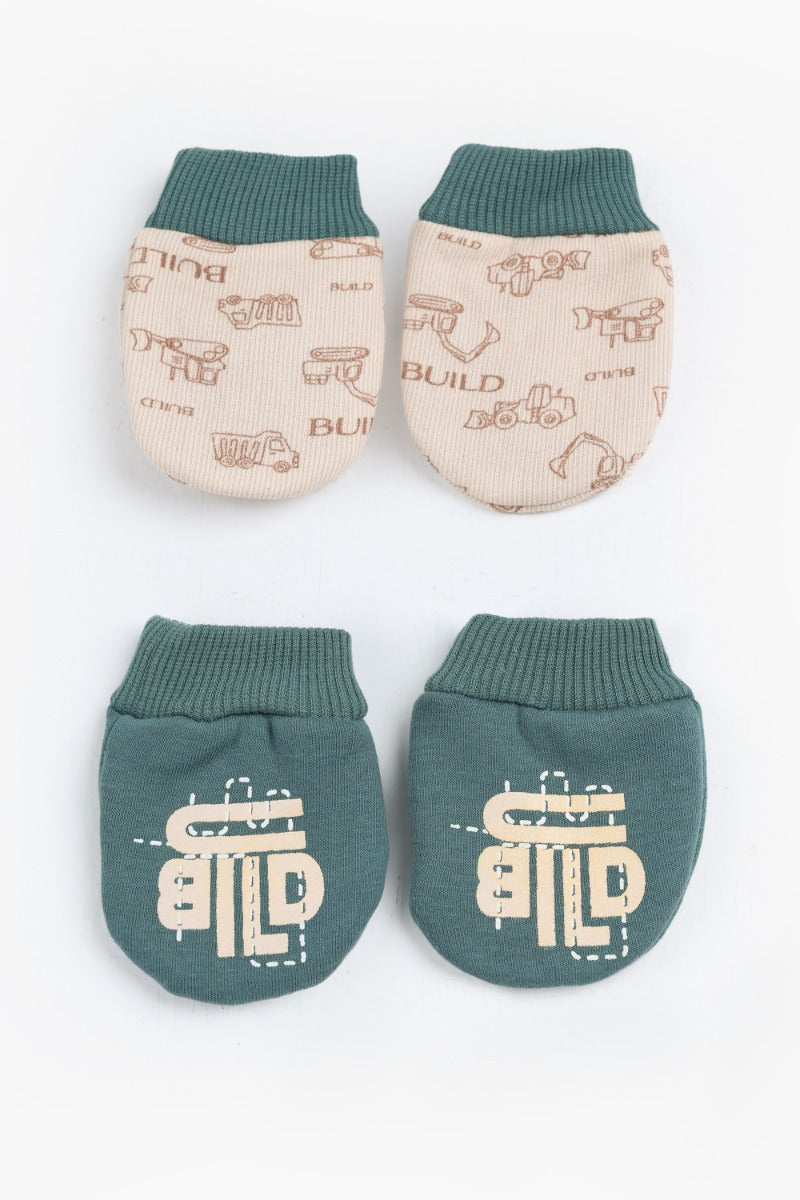 Work zone Printed Mittens