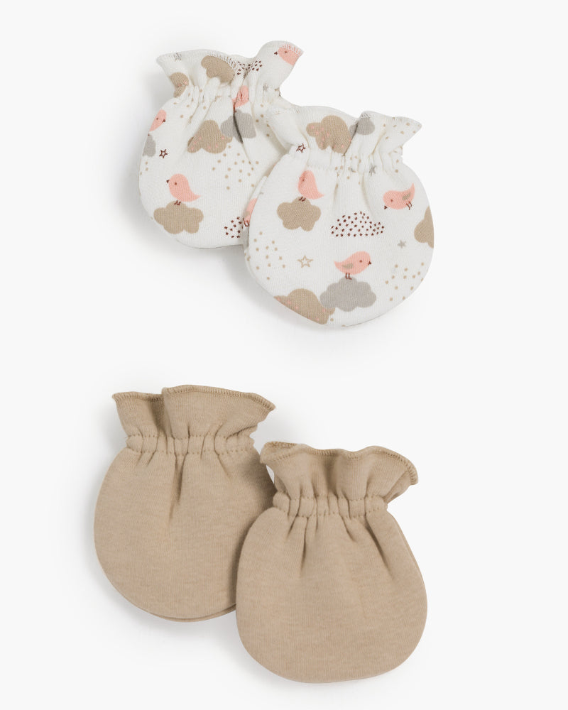 Happy Bird Printed Mittens