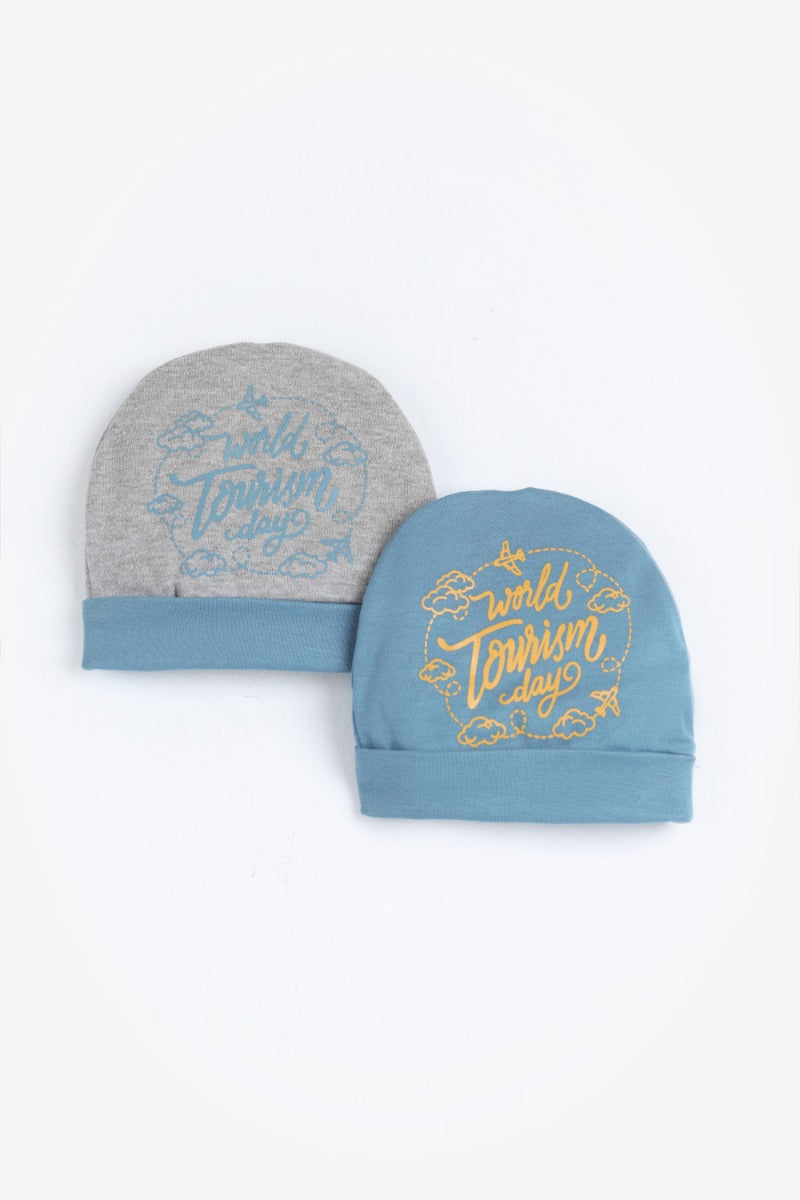 Printed Baby Baby Hats Pack Of 2