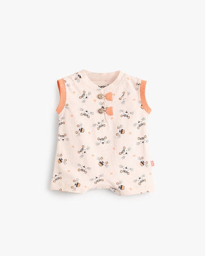 Junior Baby Ruffle Romper - Orange