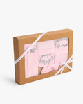 Pink Baby Girl Gift Set – 5-Piece Soft Cotton Layette Box ("Flower Girl" Embroidery)