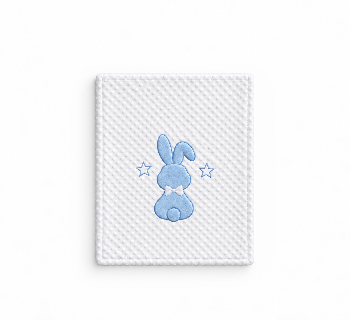 Smurfs Bunny and Stars Embossed Baby Blanket - White / Blue