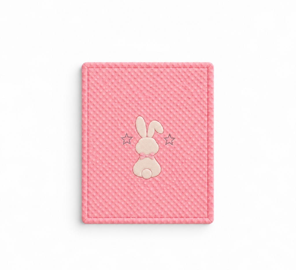 Smurfs Bunny and Stars Embossed Baby Blanket - Coral