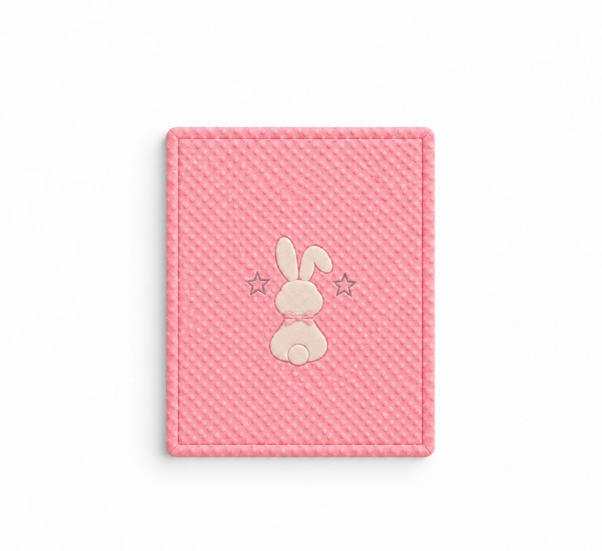 Smurfs Bunny and Stars Embossed Baby Blanket - Coral