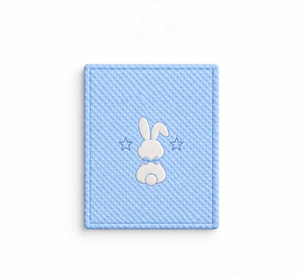 Smurfs Bunny and Stars Embossed Baby Blanket - Blue