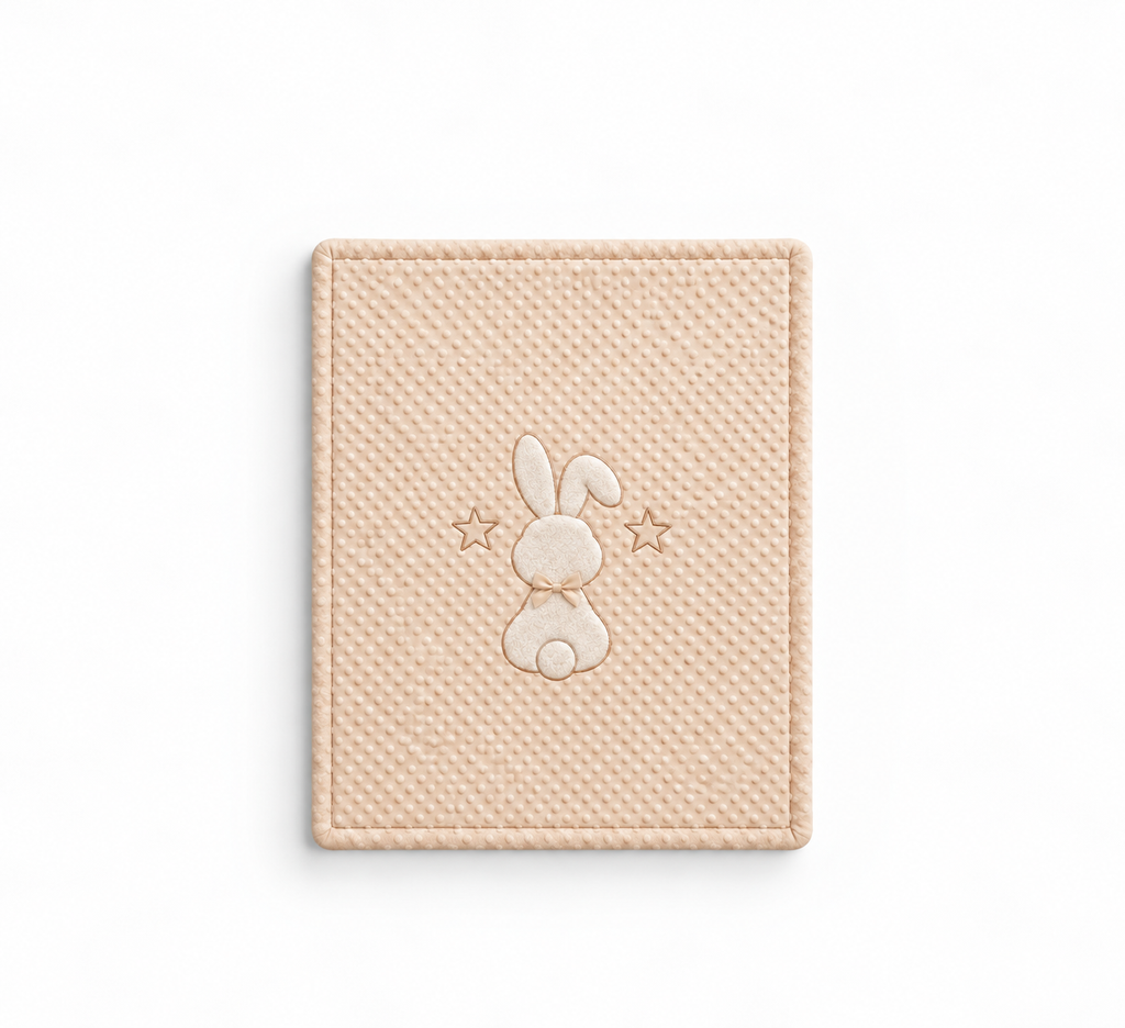 Smurfs Bunny and Stars Embossed Baby Blanket - Beige