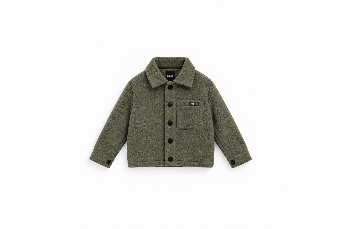 Boys' Teddy Fleece Overshirt - Olive
