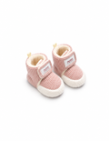 Newborn Booties - Check Strap - Pink