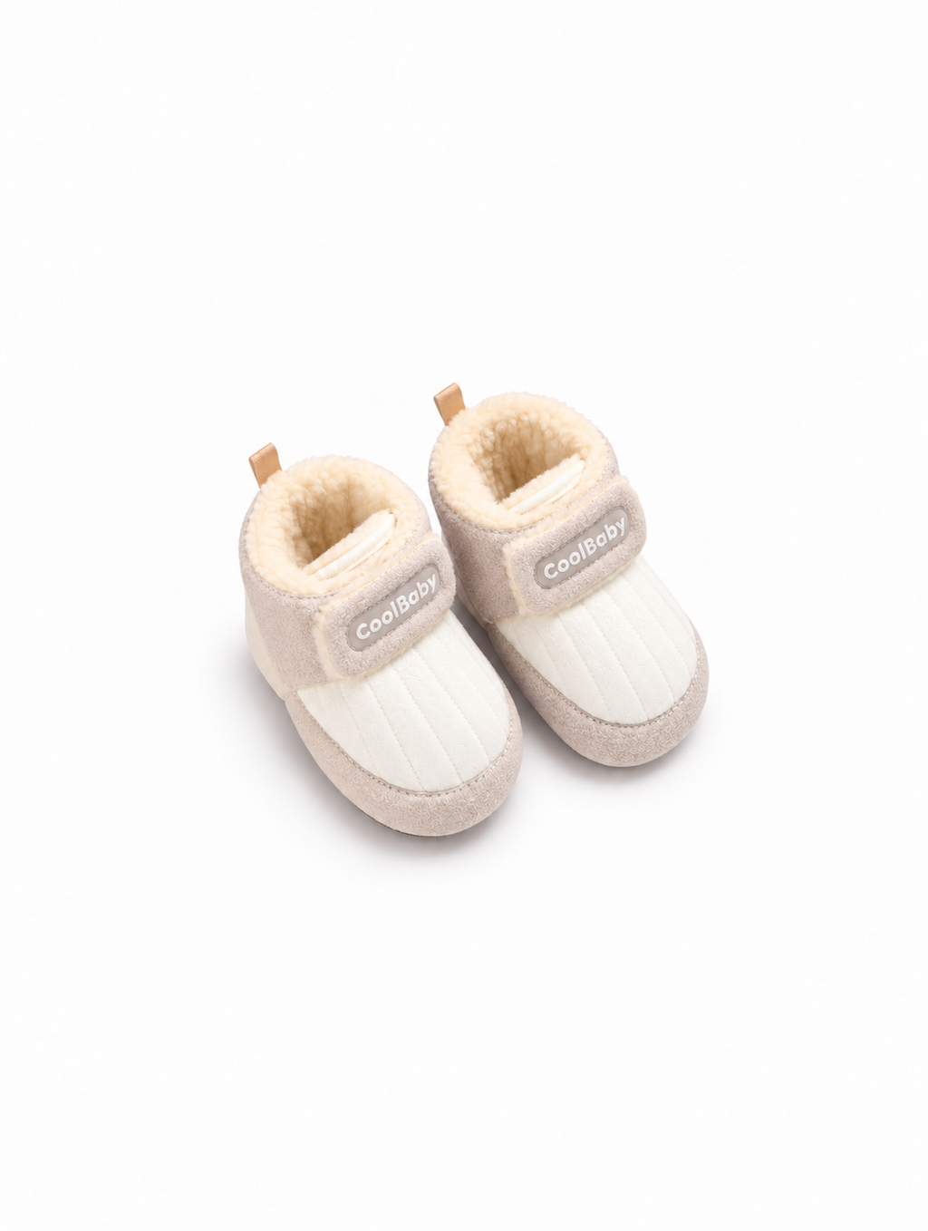 Newborn Booties - Knit - Beige