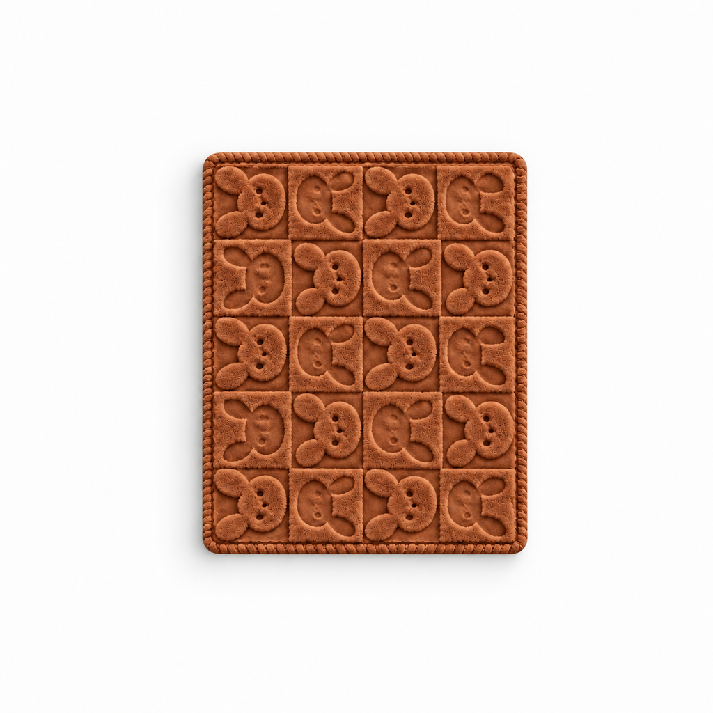 Smurfs Bunny Face Embossed Baby Blanket - Brown