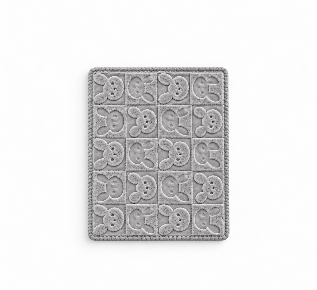 Smurfs Bunny Face Embossed Baby Blanket - Gray