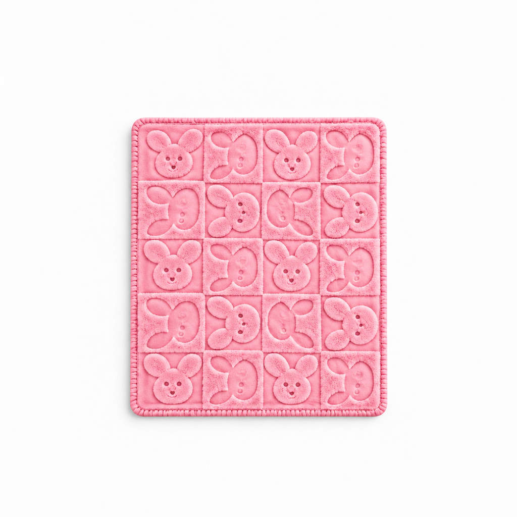 Smurfs Bunny Face Embossed Baby Blanket - Pink