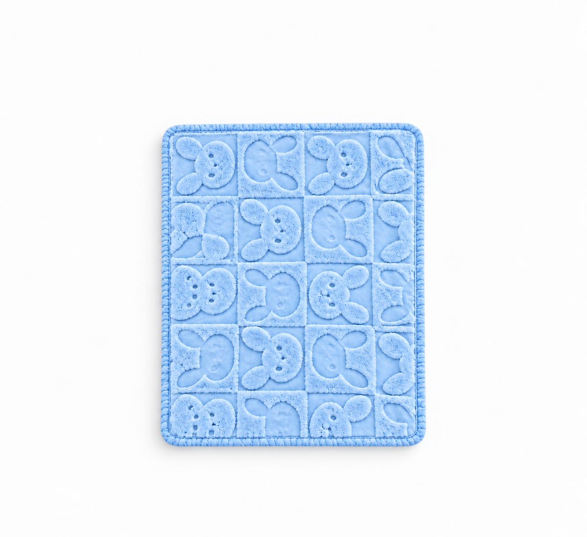 Smurfs Bunny Face Embossed Baby Blanket - Blue
