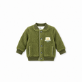 Baby Ribbed Knit Bomber Cardigan