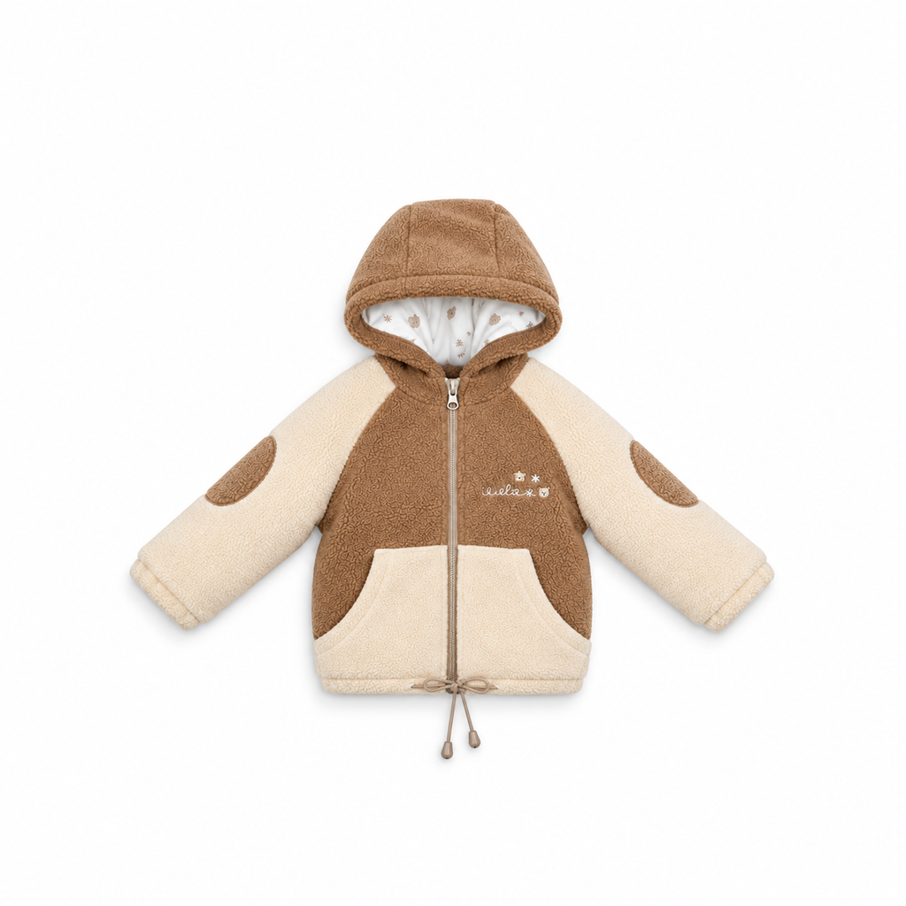 Baby Colour-Block Sherpa Hooded Jacket