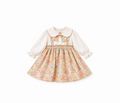 Baby Girls' Floral Skirt Dress - Apricot