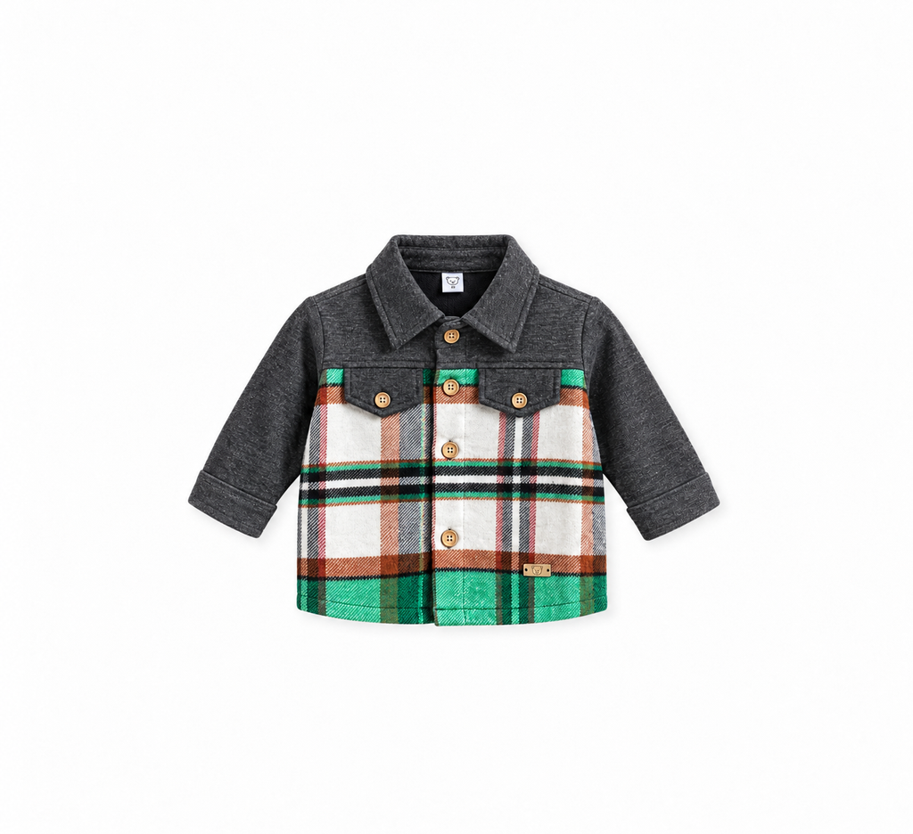 Baby Contrast Check Overshirt