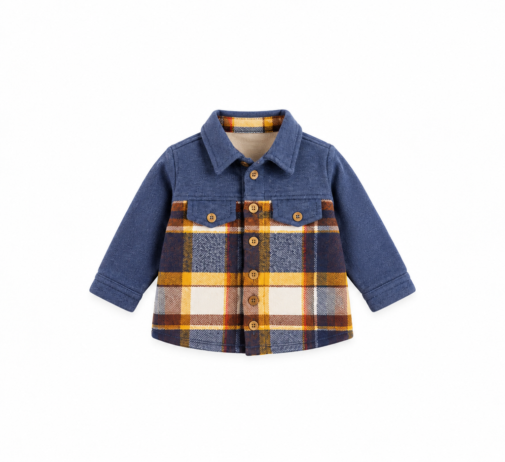 Baby Contrast Check Overshirt