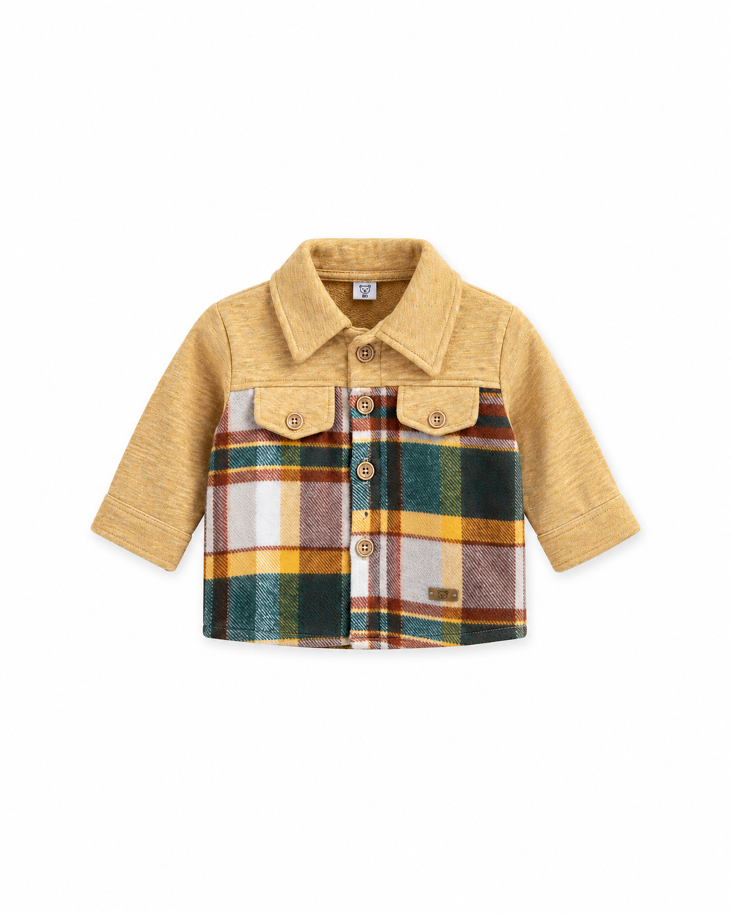 Baby Contrast Check Overshirt