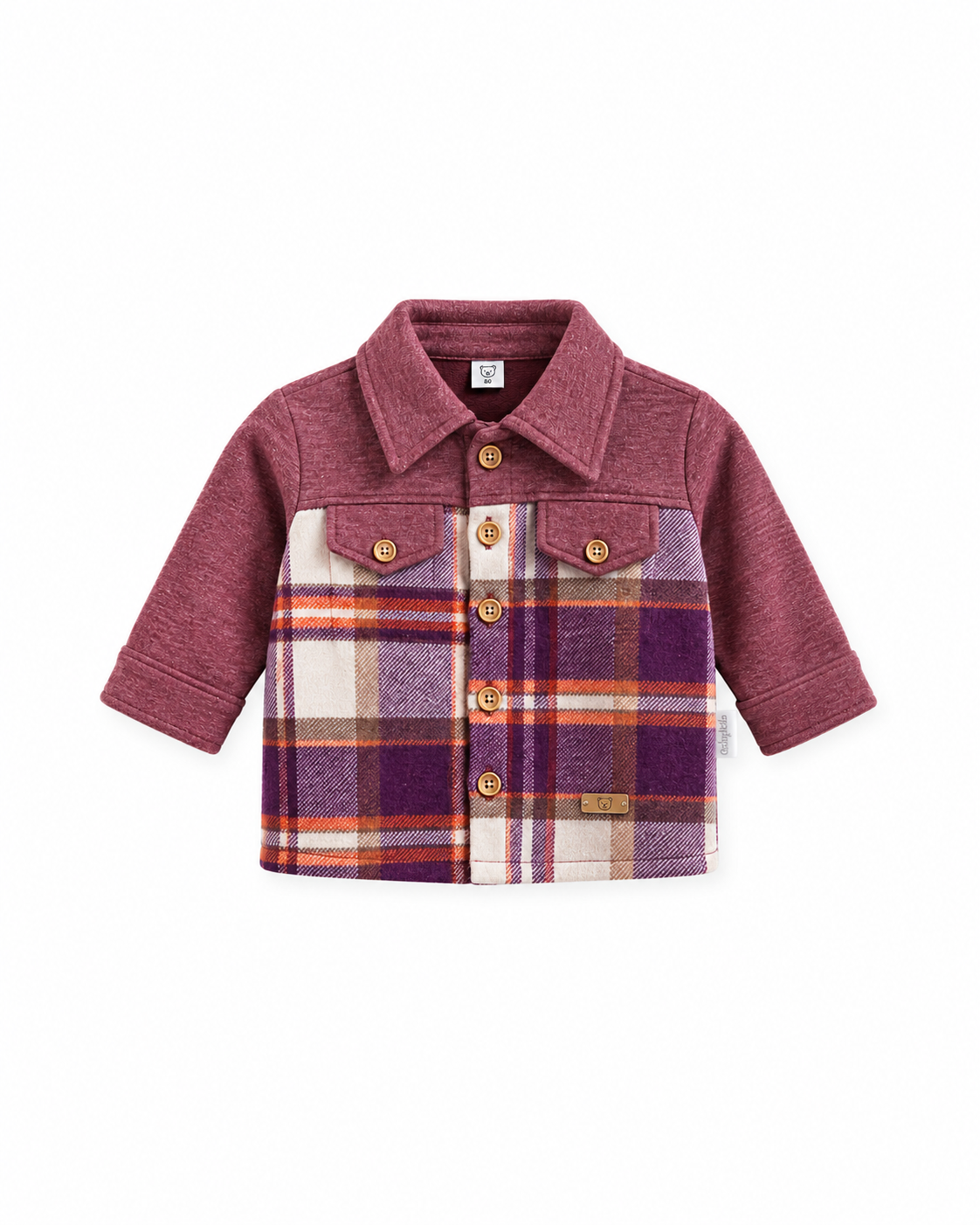 Baby Contrast Check Overshirt