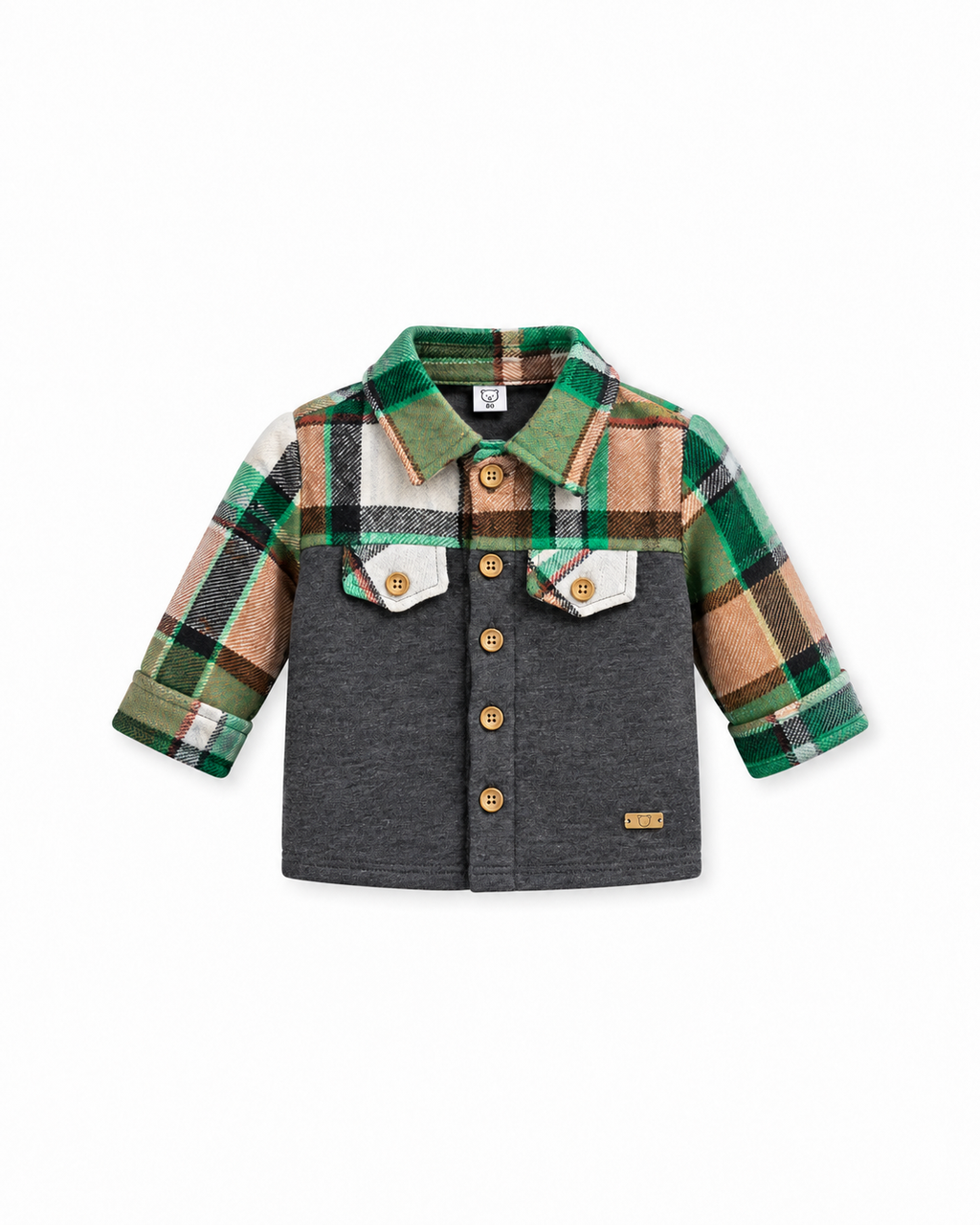 Baby Check Sleeve Overshirt