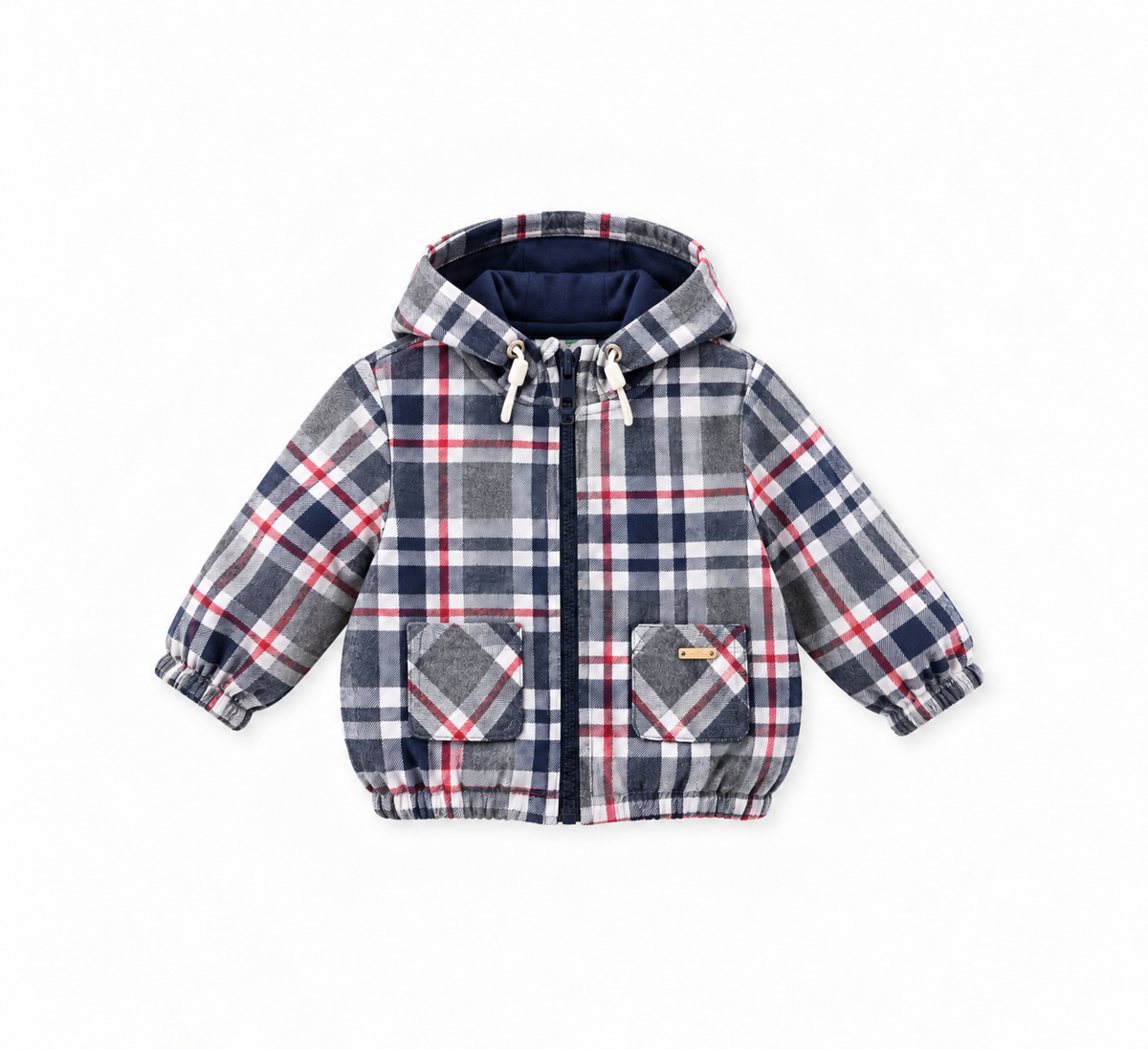 Baby Checked Hooded Jacket
