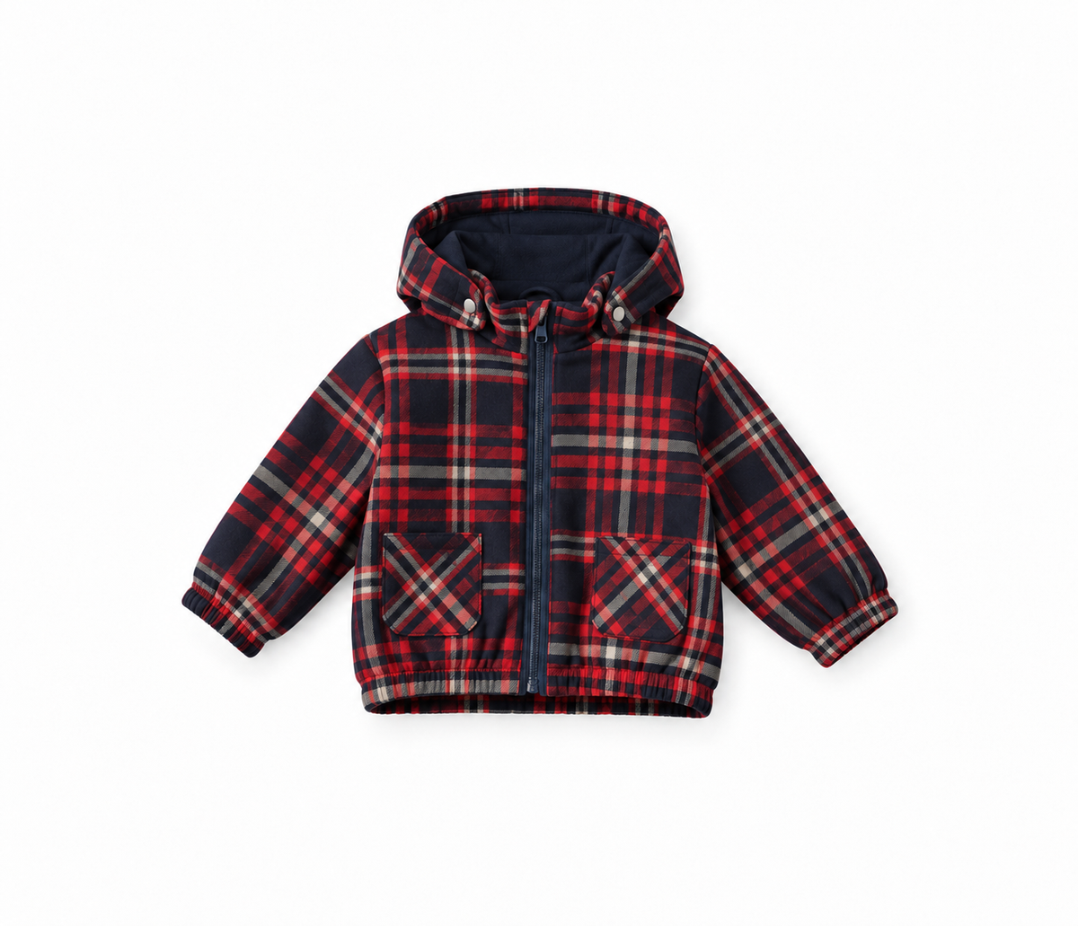 Baby Checked Hooded Jacket
