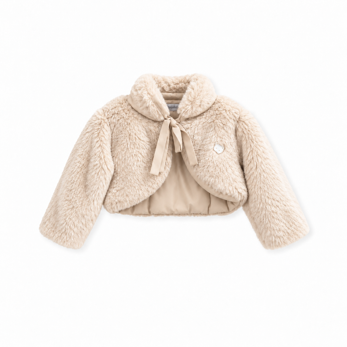 Baby Girls' Faux Fur Bolero - Light Beige