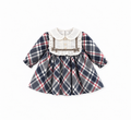 Baby Girls' Tartan Dress - Navy