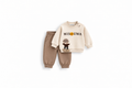 Boys' Misouwa Bear Sweat Set - Cream