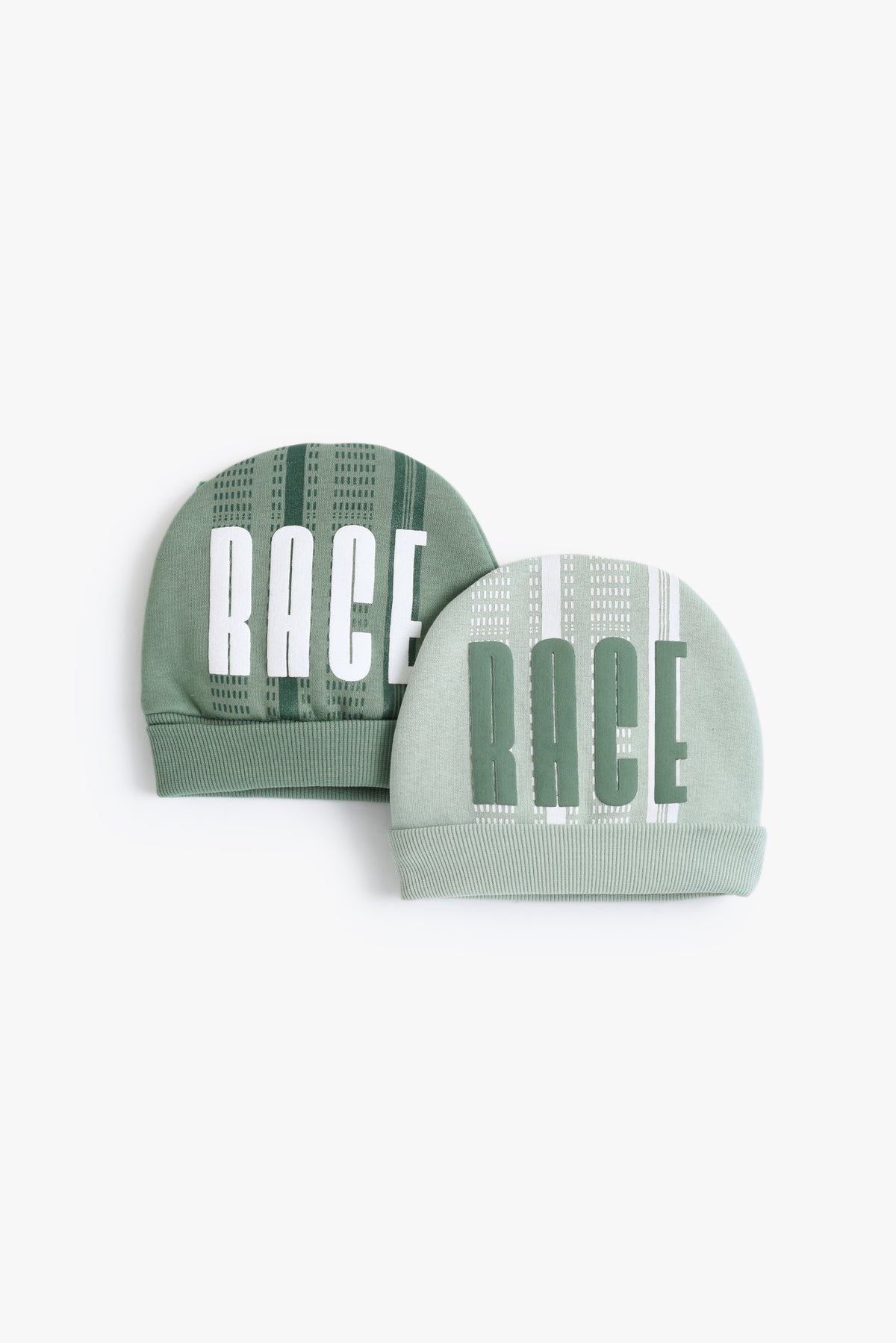 Junior Baby Cap Set of 2 - Race Sage