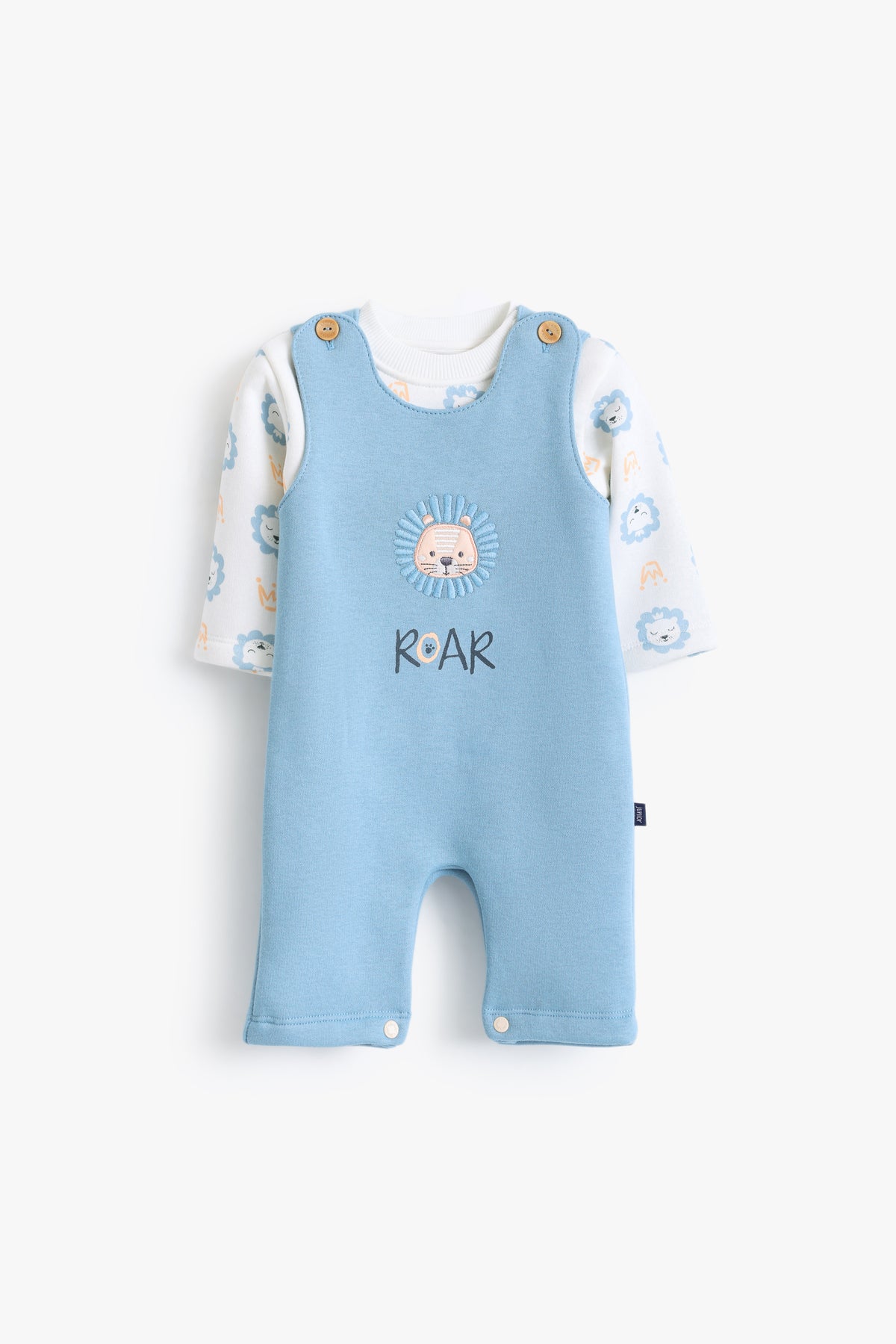 Junior Baby Dungaree Set of 2 - Roar Blue