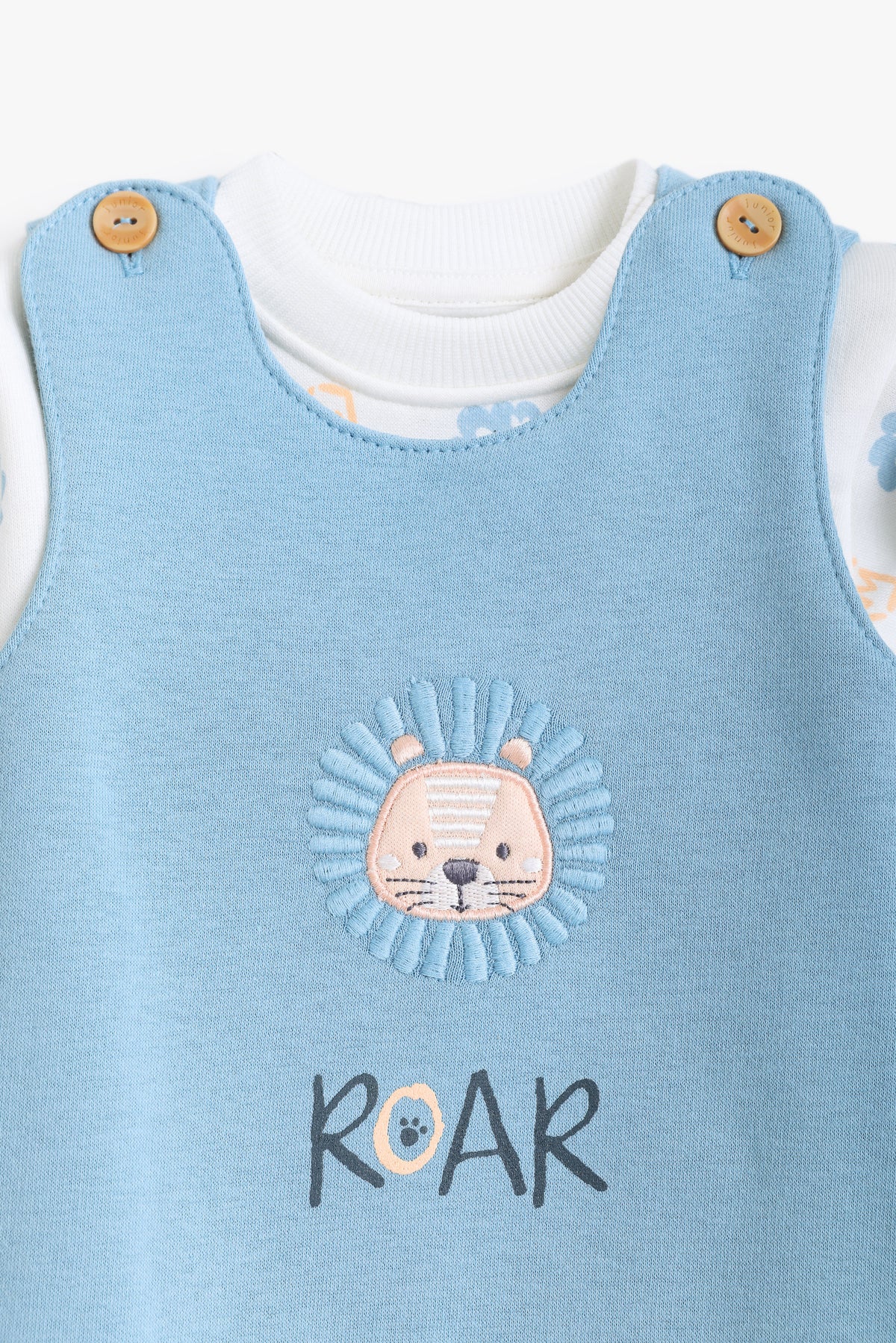 Junior Baby Dungaree Set of 2 - Roar Blue