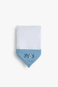 Junior Baby Blanket - Roar White & Blue