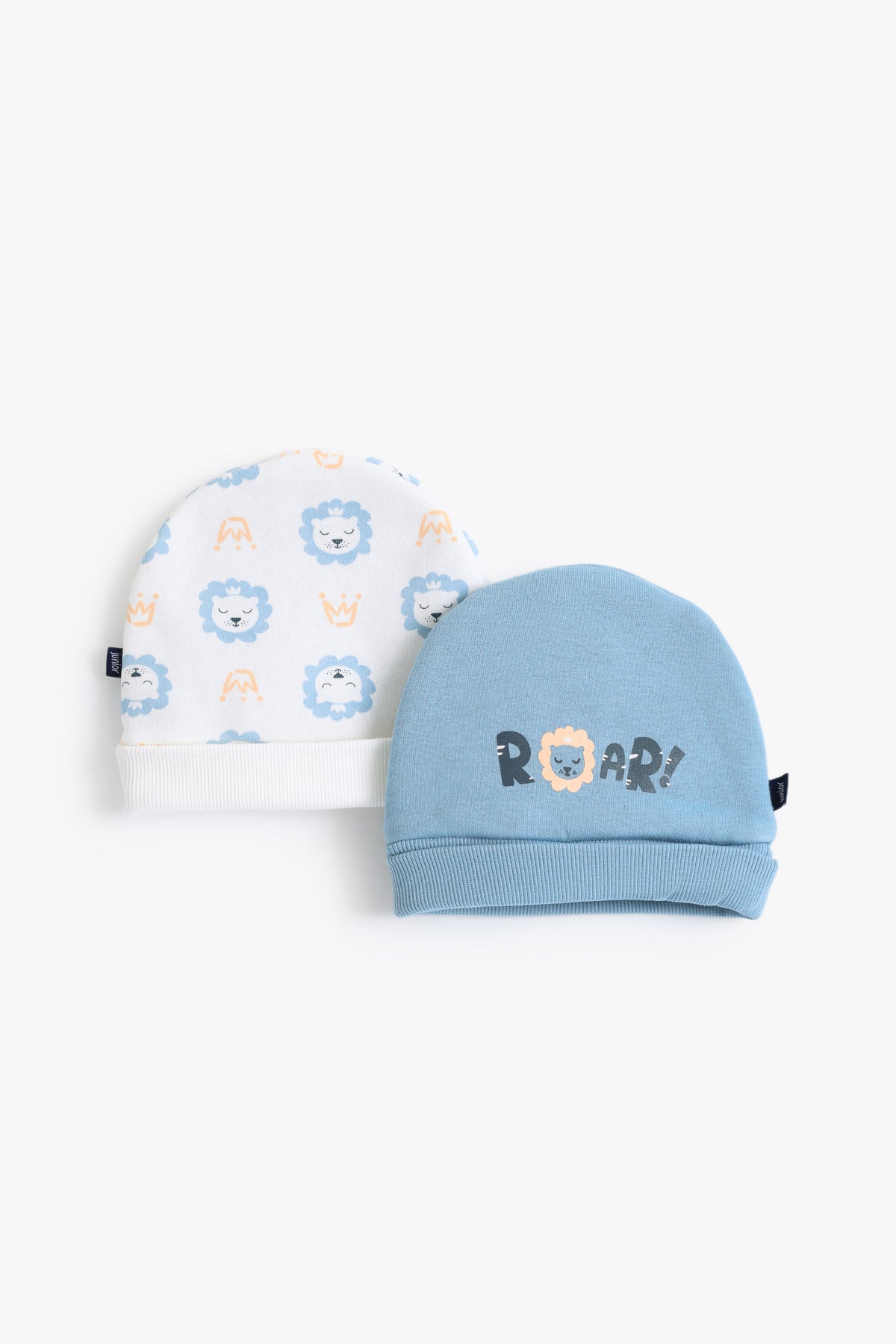 Junior Baby Cap Set of 2 - Little Lion Blue