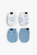 Junior Baby Mittens Set of 2 - Little Lion Blue