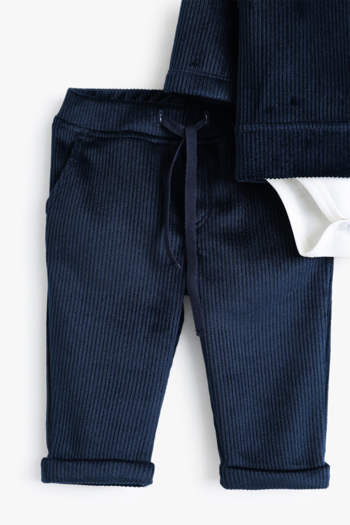 Junior Baby Set of 3 - Navy Corduroy Shacket