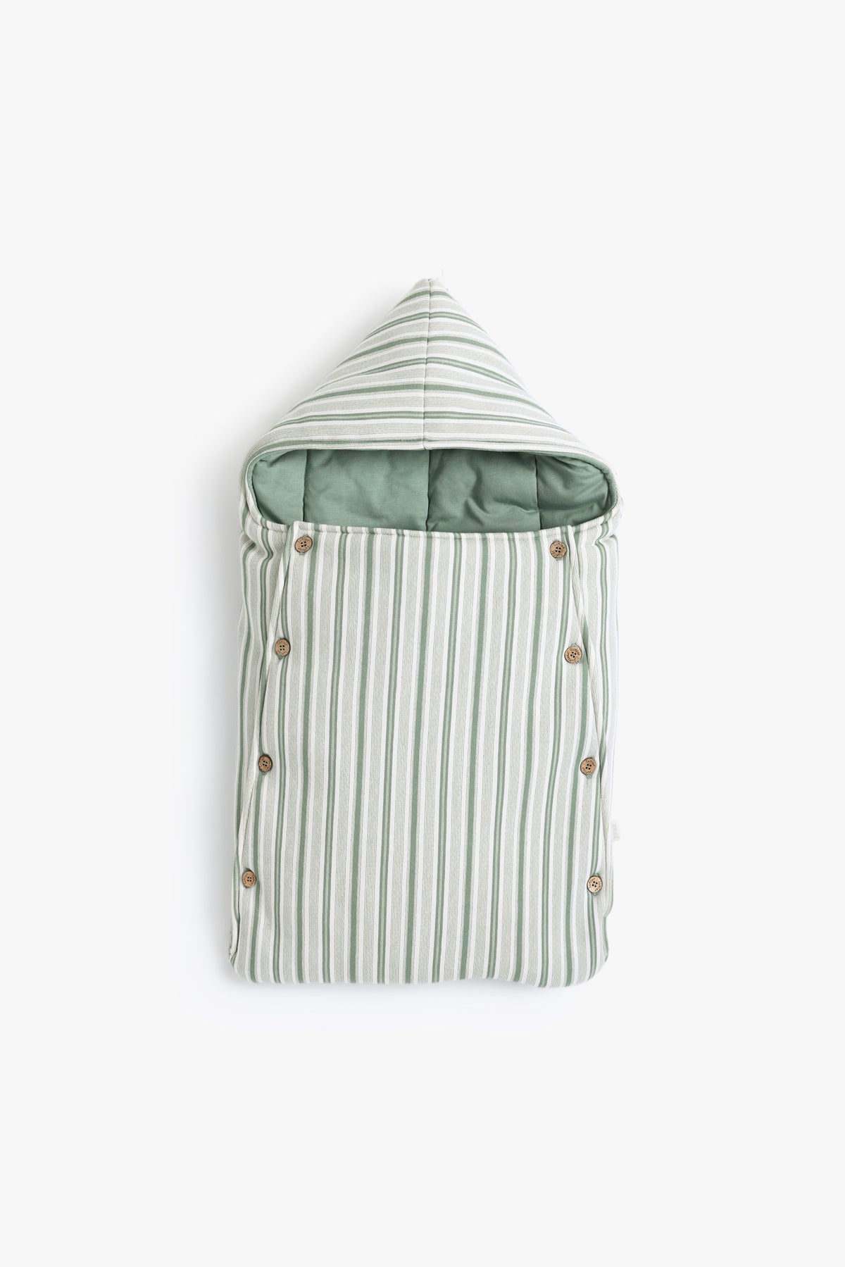 Junior Baby Car Seat Nest - Sage Stripe