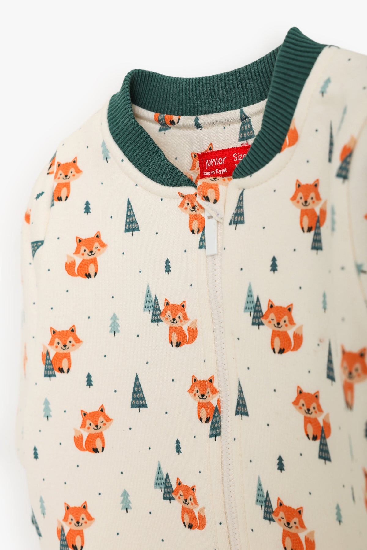 Junior Baby Zip Romper - Wild Foxie Forest