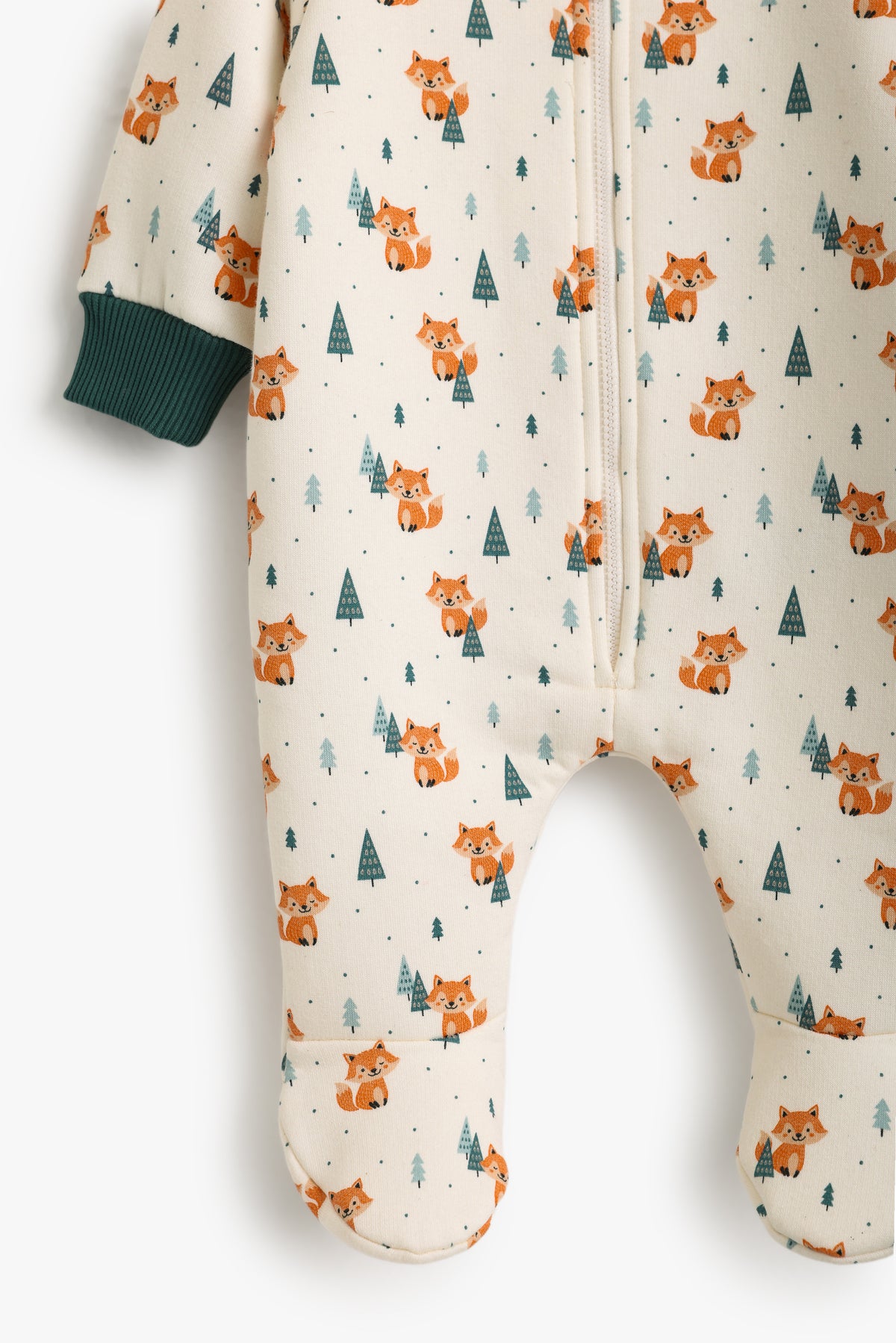 Junior Baby Zip Romper - Wild Foxie Forest