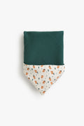 Junior Baby Hooded Blanket - Foxie Green