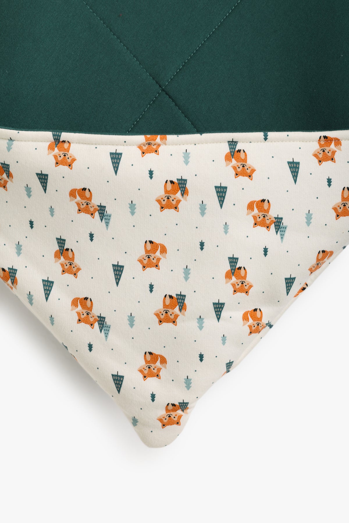 Junior Baby Hooded Blanket - Foxie Green