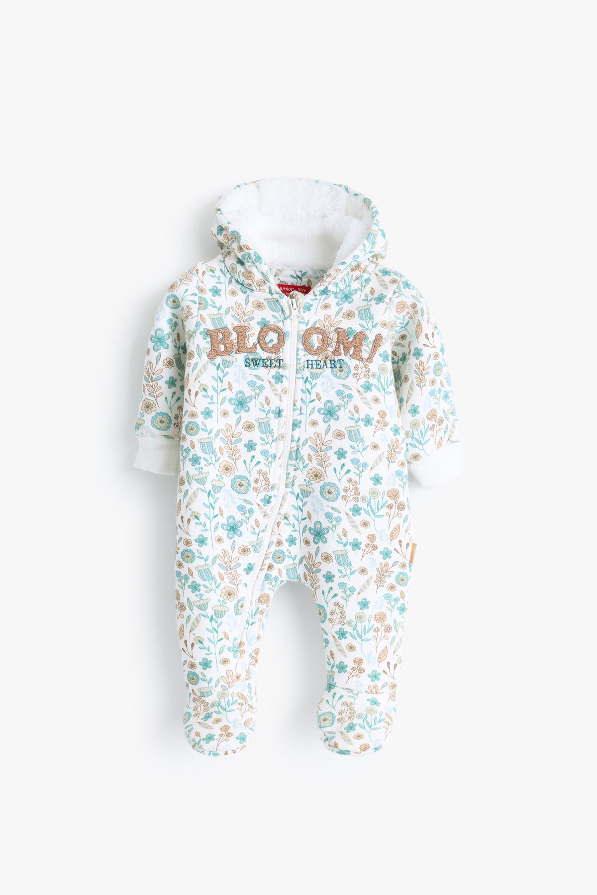 Junior Baby Hooded Romper - Bloom Floral
