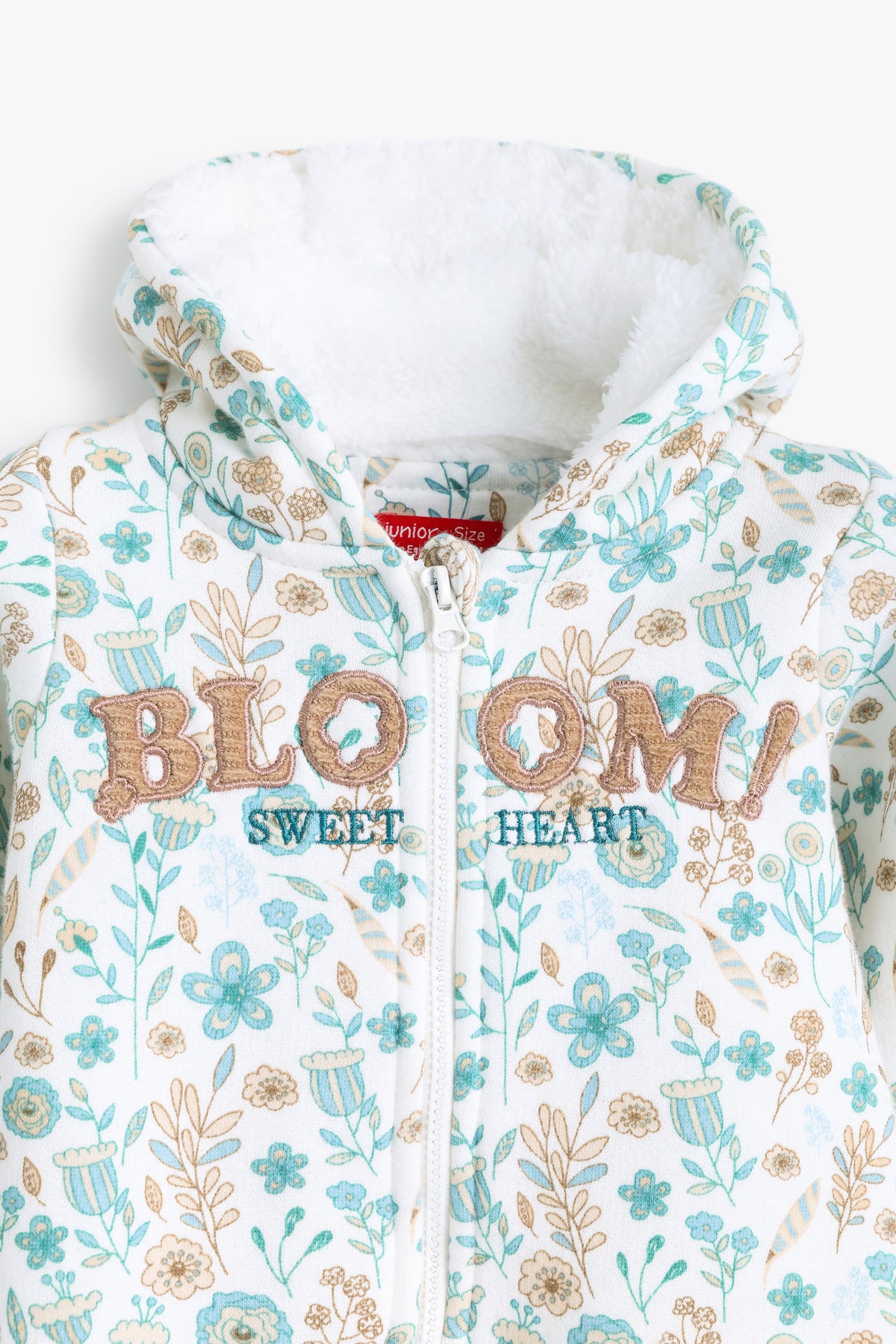 Junior Baby Hooded Romper - Bloom Floral