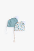 Junior Baby Cap Set of 2 - Bloom Teal